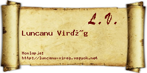Luncanu Virág névjegykártya